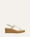 Jimmy Choo Theia 60 Leather Espadrille Wedge Sandals In Brown