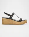 Jimmy Choo Theia 60 Vacchetta Wedge Sandals