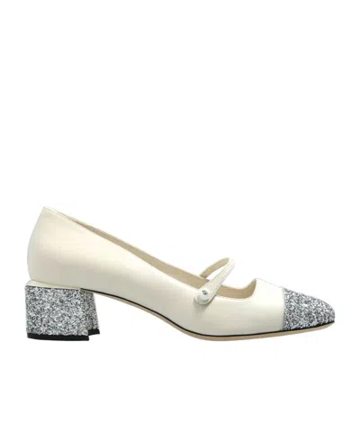 Jimmy Choo Thick Heels In White