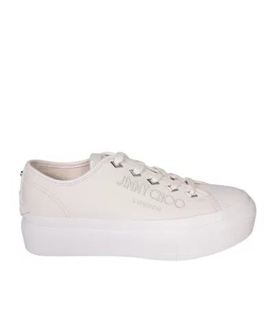 JIMMY CHOO THICK-SOLED LACE-UP SNEAKERS