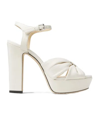 Jimmy Choo Thick Square High Heel Sandals In Multi