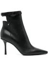 Jimmy Choo Tie-detail Pointed-toe Boots In Black