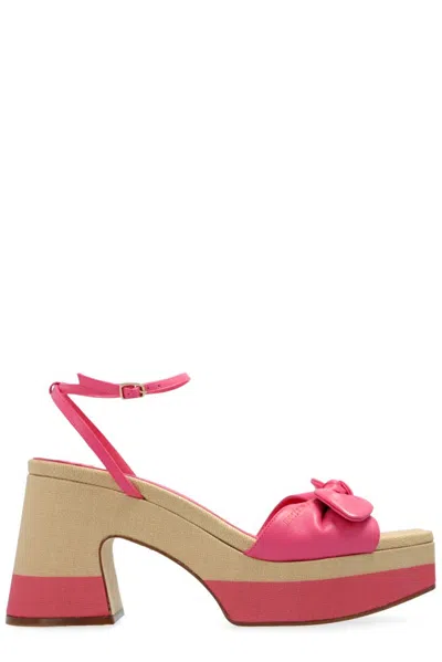 Jimmy Choo Ricia 95mm Platform Leather Sandals In Pink