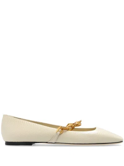 Jimmy Choo Tilda Ballerina Shoes In Neutrals