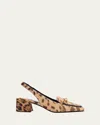 Jimmy Choo Tilda Chain Calf Hair Loafer Pumps In Natural