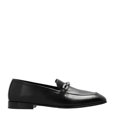 Jimmy Choo Tilda Leather Loafers In Black