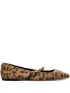 Jimmy Choo Tilda Leopard-print Ballet Flats In Brown