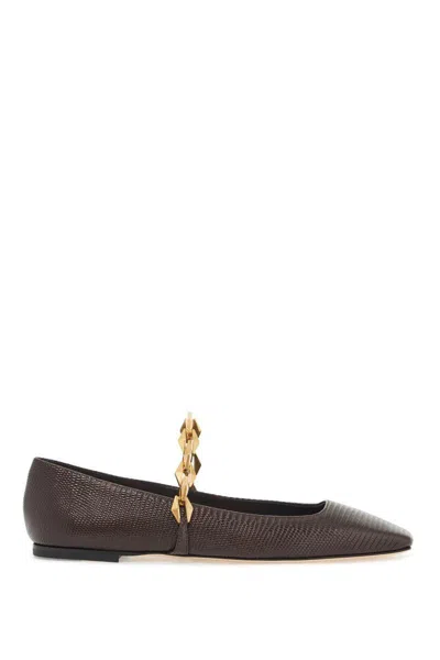 Jimmy Choo 'tilda Lizard Print Leather Baller