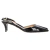 Jimmy Choo Tilly Slingback Kitten Heel Pumps In Black Patent Leather In Black