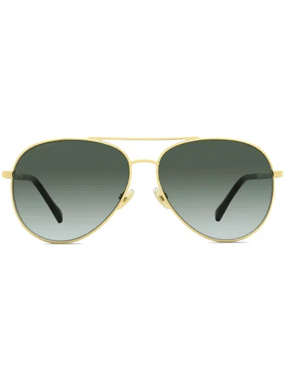 Jimmy Choo Tinted Round-frame Sunglasses In Black