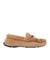 Jimmy Choo Toffee Velvet Suede Loafers With Shearling In Brown