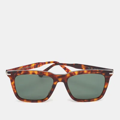 Pre-owned Jimmy Choo Tortoise Brown Tip/g/s Square Sunglasses