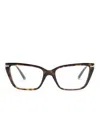 Jimmy Choo Tortoiseshell Cat-eye Glasses In 金色