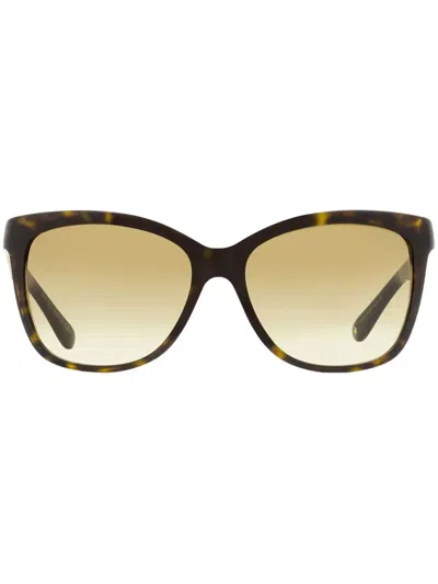 Jimmy Choo Tortoiseshell-effect Square-frame Sunglasses In Braun