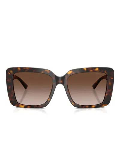 Jimmy Choo Tortoiseshell Oversized Sunglasses In Brown