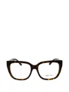 Jimmy Choo Tortoiseshell-pattern Rectangle-frame Glasses In Black