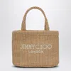 Jimmy Choo Mini Logo-embroidered Beach Bag In Pink