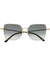 Jimmy Choo Trisha Oversized Square Sunglasses In Black