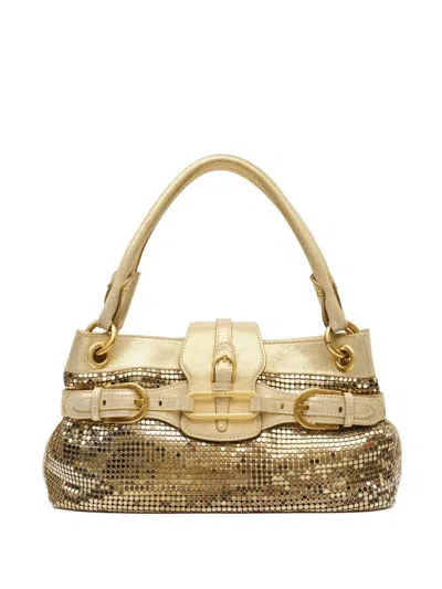 Pre-owned Jimmy Choo Tulita Chainmail Shoulder Bag In Gold