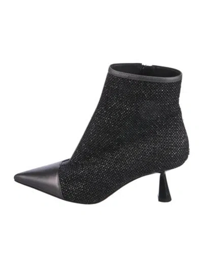 Pre-owned Jimmy Choo Tweed Sock Boots In Multi