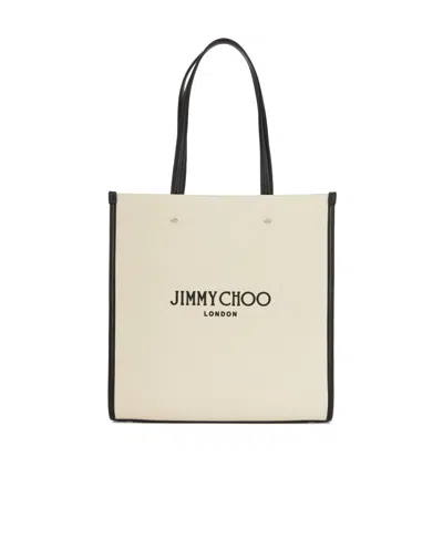 Jimmy Choo Two-handed Letter Shoulder Bag In Nude