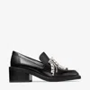 Jimmy Choo Loafer-pumps Tylor 60 Aus Leder Mit Kristallen In Black