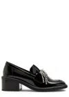 Jimmy Choo Tylor 60 Crystal-embellished Patent Leather Loafers In Black