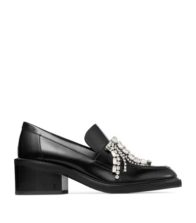 Jimmy Choo Tylor 60 Leather Heeled Loafers