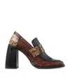 Jimmy Choo Tylor 95 Snake-effect Leather Loafer Pumps In Multi