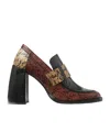Jimmy Choo Tylor 95 Snake-effect Leather Loafer Pumps In Brown