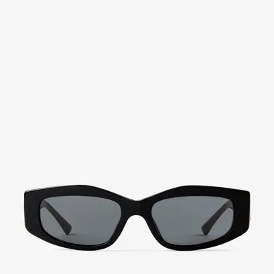 Jimmy Choo Uma Black Geometric Sunglasses Black One Size