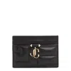 Jimmy Choo Umika Avenue Leather Card Case In Black