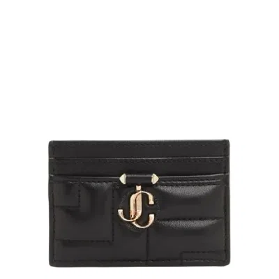 Jimmy Choo Umika Avenue Leather Card Case In Black