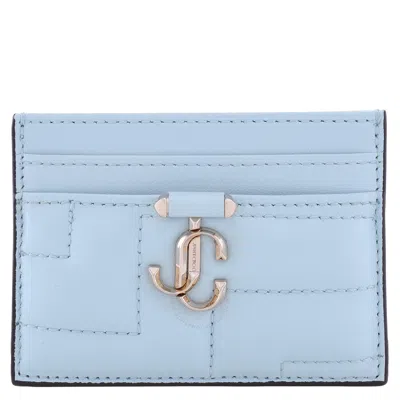 Jimmy Choo Umika Leather Card Case In Blue