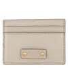 Jimmy Choo Umika Leather Card Case In Gold Tone