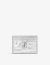 Jimmy Choo Umika Quilted-leather Card Holder In Silver/silver