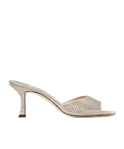 Jimmy Choo Val Open-toed Heels Sandals In Silver | ModeSens