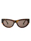 Jimmy Choo Vale Sunglasses In Brown