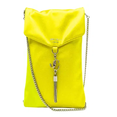 Pre-owned Jimmy Choo Varenne Canvas Clutch Bag () In Yellow