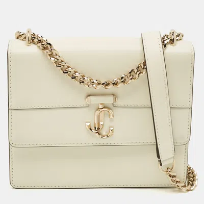 Jimmy Choo Varenne Off White Leather Shoulder Bag