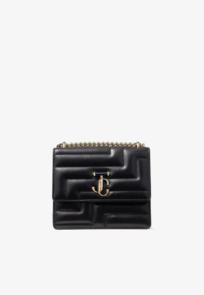 Jimmy Choo Varenne Quilted Nappa Leather Shoulder Bag In Black