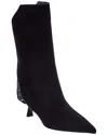 Jimmy Choo Vari Ab 85 Suede & Patent Boot In Black