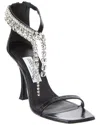 Jimmy Choo Variety 100 Leather Sandal In Black
