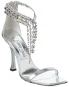 Jimmy Choo Variety 100 Leather Sandal In Silver