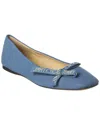 JIMMY CHOO JIMMY CHOO VEDA LINEN BALLERINA FLAT