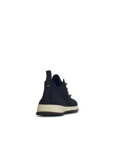 JIMMY CHOO VELES BLACK FABRIC SNEAKERS