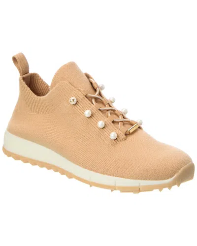 Jimmy Choo Veles Cashmere Sneaker In Brown