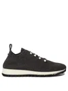 Jimmy Choo Low Top Sneakers With Pearls And Knitted Upper In Black