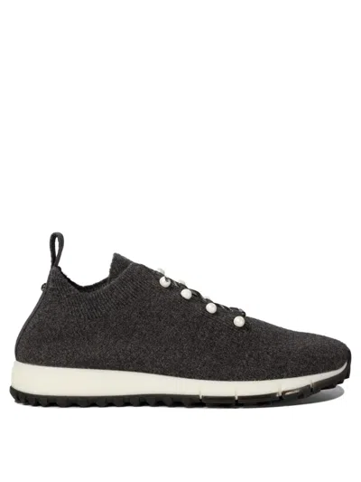 Jimmy Choo "veles" Cashmere Sneakers In Black