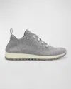 Jimmy Choo Veles Pearl Embellished Sneakers In Gray